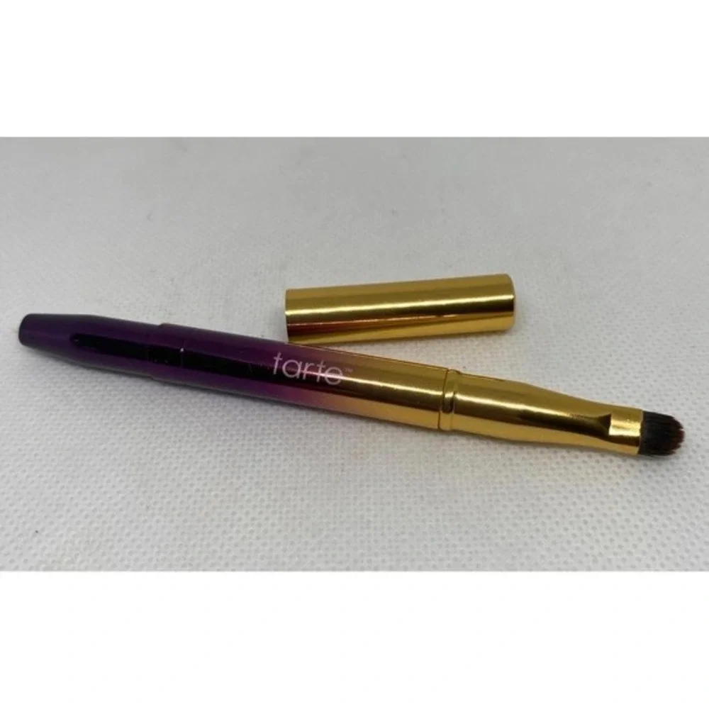 NEW Tarte Kevyn Aucoin Dual Ended Eyeshadow Lip Brush Gold Purple Black Lot of 2